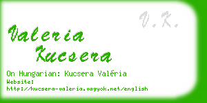 valeria kucsera business card